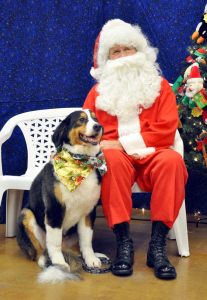 The community is invited to get a photo with their dog(s) and Santa each Saturday until Christmas.