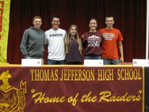 Thomas Jefferson students (left to right) Gunnar Schubert