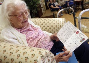 Byrdie Schoewe marked 105 years of life on Aug. 26.