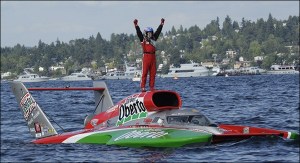 The Oh Boy! Oberto won the Columbia Cup in Tri-Cities last weekend. Federal Way High School graduate Mike Hanson is the team's crew chief.