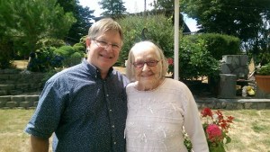 Ken Gage and his mother