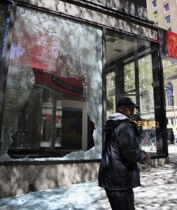 May Day protesters caused thousands of dollars worth of damage Tuesday in downtown Seattle.