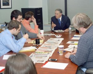 Gov. Jay Inslee speaks about his proposed 2015-17 biennial budget during a meeting on Dec. 11.