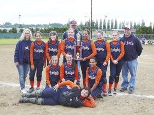 The 12-under Federal Way Lady Knights softball team recently finished third at the ASA State Warm-Up Tournament in Chehalis.