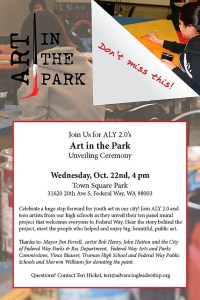 Students and youth will unveil their art and murals at Town Square Park at 4 p.m. on Oct. 22.