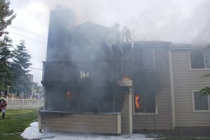A fire was reported at 4:15 p.m. Tuesday at the Riverstone Apartments