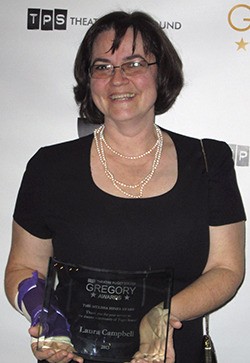 Laura Campbell at the Gregory Awards.