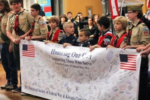 The annual Veterans Day ceremony Honoring Our Own last year.