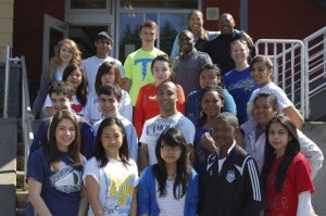 Todd Beamer High School delegate leaders helped beautify the school campus April 23 as part of a “Pay it Forward” project.