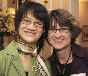 Megan Johnson and her mother