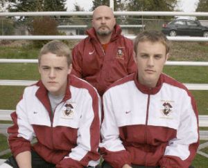 The Thomas Jefferson boys soccer team is being led by freshman Chase Hanson (left)