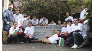Students in the advanced automotive technology program at Decatur High School recently won T-shirts