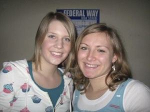 Rebecca Heine right from Germany and Elizabeth Pekarkova left from the Czech Republic