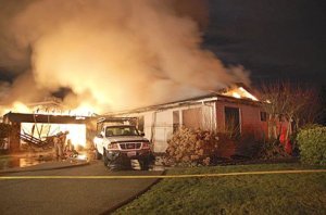 A 55-year-old Federal Way man was transported to Harborview Medical Center in Seattle on Feb. 22 after he caught fire and suffered serious burns as a result of a house fire. The blaze began around 2:45 a.m. at a residence on 8th Avenue South and South 293rd Street in Federal Way.