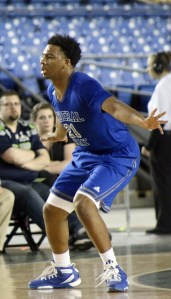 Christian Jones defends during a state tournament game. TERRENCE HILL