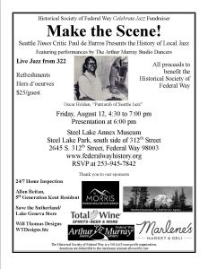 A flyer for the Historical Society of Federal Way's “Celebrate Jazz Fundraiser." Contributed image