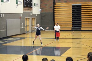 Mallorie Post is one of two seniors on the Titans volleyball team. She aided Todd Beamer in its first win of the season Monday with two service aces. JEROD YOUNG