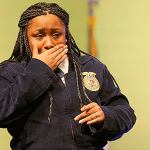 Michela Walker is overcome with emotion after being announced the winner of the Future Farmers of America talent competition. Photo courtesy of Michael Walker