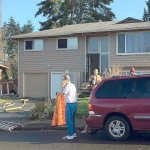 A house caught fire after a resident discarded a cigarette. Courtesy of South King Fire and Rescue