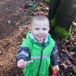 Emily Troxell&rsquo;s son Rogan holds up a candy cane he found during the Hike it Baby Federal Way&rsquo;s Candy Cane Hike on Monday, Dec. 12. RAECHEL DAWSON, the Mirror
