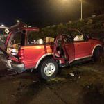 The driver in the red Ford Expedition was pronounced deceased at the scene. Courtesy of Washington State Patrol