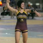 Jefferson senior Jasmine Pleasants won the 4A State Wresting Championship in the 140-pound class. Photo courtesy of Dennis Box