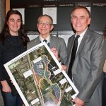 Save the Weyerhaeuser Campus Communications Director Jean Parietti, Rainier Audubon Society member Cindy Flanagan, Save the Weyerhaeuser Campus Conservation Chair Dick (Richard) Pierson, King County Councilman Pete von Reichbauer, and Save the Weyerhaeuser Campus President Lori Sechrist on Tuesday. Courtesy of King County