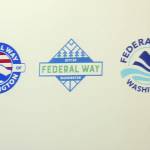 The three logos the City Council considered for the re-branding. Option 1, the new city logo, is on the far left. The option on the far right is an updated version of the city&rsquo;s current logo. RAECHEL DAWSON, the Mirror