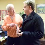Federal Way author and business consultant Steve Miller speaks to somebody at his book signing for &ldquo;Uncopyable: How to Create an Unfair Advantage Over Your Competition,&rdquo; Monday at Poverty Bay Coffee. &ldquo;Uncopyable&rdquo; is Miller&rsquo;s seventh book. Jessica Keller, the Mirror
