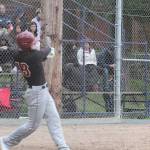 Jefferson sophomore third baseman Justin Maggerise crushes a two-run double that gave the Raiders a 3-1 lead over the Decatur Golden Gators on April 11. JEROD YOUNG, the Mirror