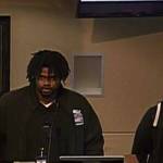 Evan Cook, middle, discusses the benefit of giving opportunities to youth to prevent gun violence. Courtesy of YouTube