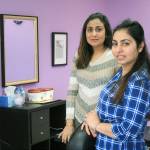 Jaspreet Kaur, front, and Mandeep Kaur stand in their newly opened salon, Brow & Lash Studio, in Federal Way. Mandeep Kaur said it was her dream to become a salon owner since she was a teenager in India. Jessica Keller, the Mirror