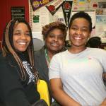 Student Praises Orji, from left, adviser Bea Sawyer-Bennett and student Confidence Orji with the Black Student Union are among those who are planning a march on May 20 to raise awareness of the struggles in the community near Thomas Jefferson High School. RAECHEL DAWSON, the Mirror