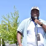 English teacher Jamarkus Springfield during the poetry slam. RAECHEL DAWSON, the Mirror