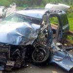 A Federal Way driver was injured after his 2007 Kia Sedona van struck another vehicle on State Route 18 Sunday. Courtesy of Washington State Patrol