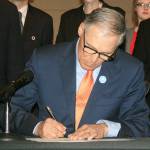 Gov. Inslee signs bills improving protection for sex assault, trafficking at Federal Way City Hall Friday