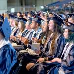 Members of the Todd Beamer High School class of 2017 listen during graduation ceremonies Saturday at the Tacoma Dome. Photo courtesy Federal Way Public Schools