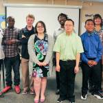 Graduates of the Federal Way Public Schools Employment & Transition Program pose for a photo during their class of 2017 graduation ceremony recently. The ETP program&rsquo;s mission is to assist students with developmental disabilities acquire the skills to contribute to their community upon graduation. Photo courtesy Federal Way Public Schools