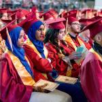 Thomas Jefferson High School graduates listen during the class of 2017 graduation ceremony Saturday at the Tacoma Dome. Photo courtesy Federal Way Public Schools