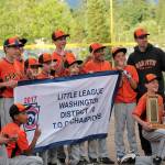 The Federal Way Nation Little League 12U Giants were crowned champions of the Tournament of Champions after defeating Steel Lake 7-4 Tuesday. JEROD YOUNG, the Mirror