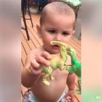 Angelo Salvatore, 2, as seen in this screenshot of a video posted on Kiro reporter Joanna Small&rsquo;s Facebook page. Courtesy photo