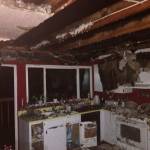 Firefighters put out a blaze that significantly damaged the back of a residence early Tuesday morning. Photo courtesy of SKFR