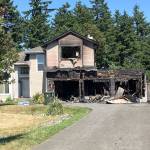 A house fire in unincorporated King County displaced a family after they put fireworks in the garage on Fourth of July. Courtesy of South King Fire and Rescue