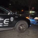 A Federal Way police officer fired a shot at a carjacking suspect who rammed a patrol car with a stolen vehicle late Friday. Photo courtesy of Federal Way police