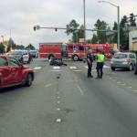 South King Fire and Rescue is on the scene Wednesday morning at Pacific Highway and South 240th Street.