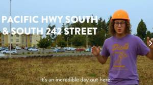 Screenshot of a live announcement on Facebook for Dick&rsquo;s Drive In Restaurant&rsquo;s future location on Pacific Highway South and South 242nd Street in Kent near Highline College.