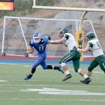 Federal Way quarterback Solomon Bang rushed for two touchdowns and threw for one in the Eagles 28-7 win over the Kentridge Chargers on Sept. 7. JEROD YOUNG, the Mirror