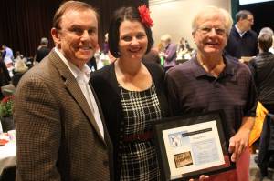 Reach Out held its seventh annual Pay It Forward fundraising breakfast Sept. 19 at Christian Faith Center in Federal Way. Pictured from left: King County Councilman Pete von Reichbauer, guest speaker Becky Vinson, and Pay It Forward Lifetime Achievement Award winner Doug Johnson. Photo by Andy Hobbs, the Mirror