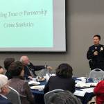 Federal Way Police Chief Andy Hwang spoke in Korean as he gave a brief overview of the city&rsquo;s crime statistics Sept. 21 during the 25th anniversary celebration of the Korean Community Quarterly Meeting. Hwang said the city&rsquo;s overall crime had decreased 9 percent between January and August 2017 compared to the same timeframe in 2016. Photo by Andy Hobbs, the Mirror