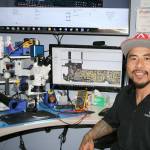 Joe Ham, who along with his business partner Norm Chung, earlier this year opened Gadget Genie, a company that specializes in in-depth electronic repairs. HEIDI SANDERS, the Mirror